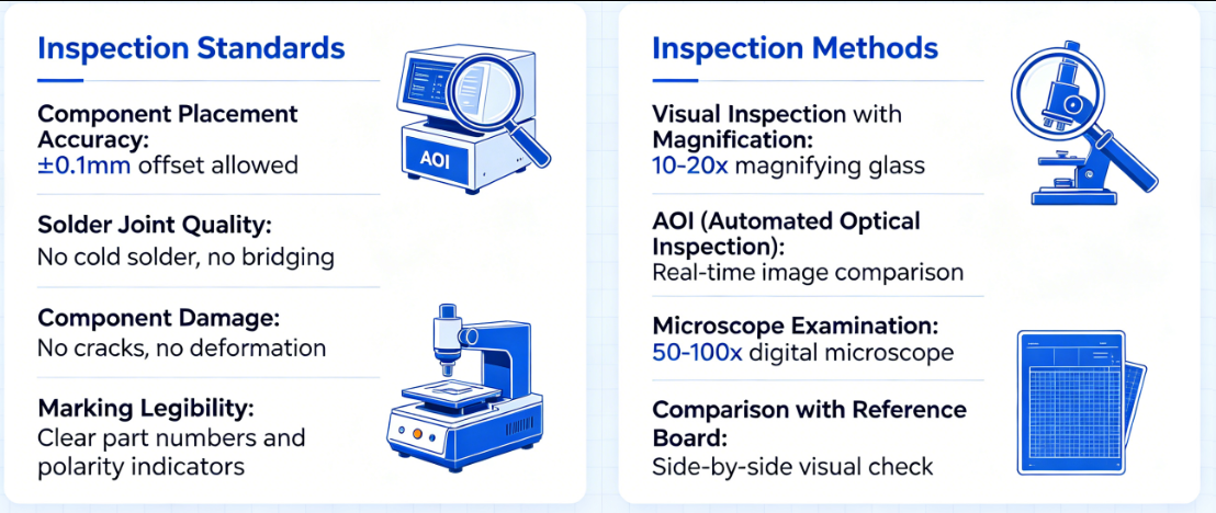 PCBA Visual Inspection Standards and Methods